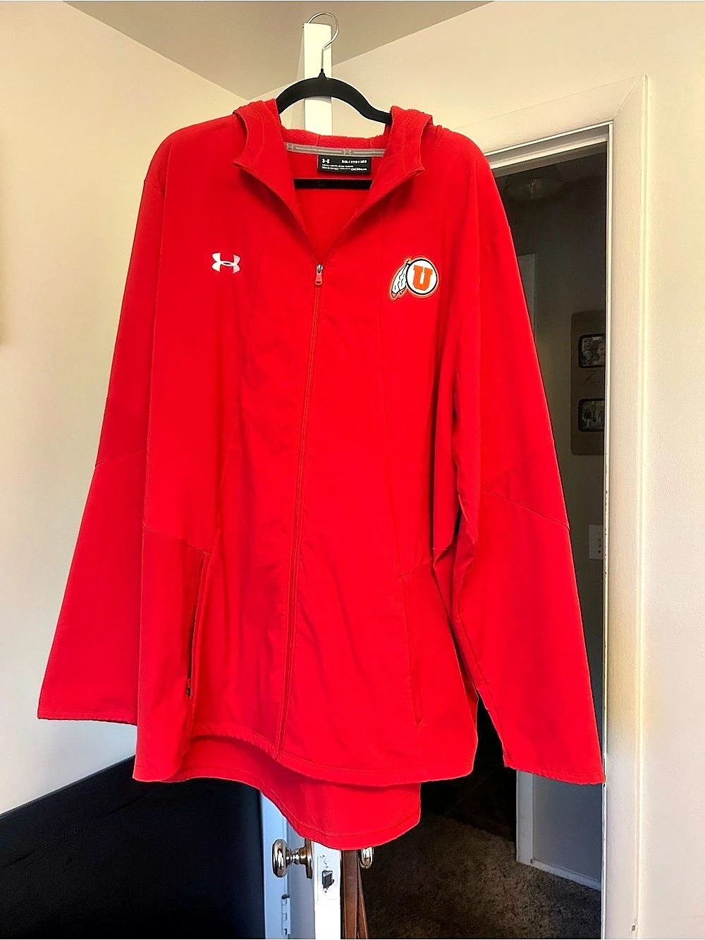 Under Armour Red Hooded Athletic Jacket